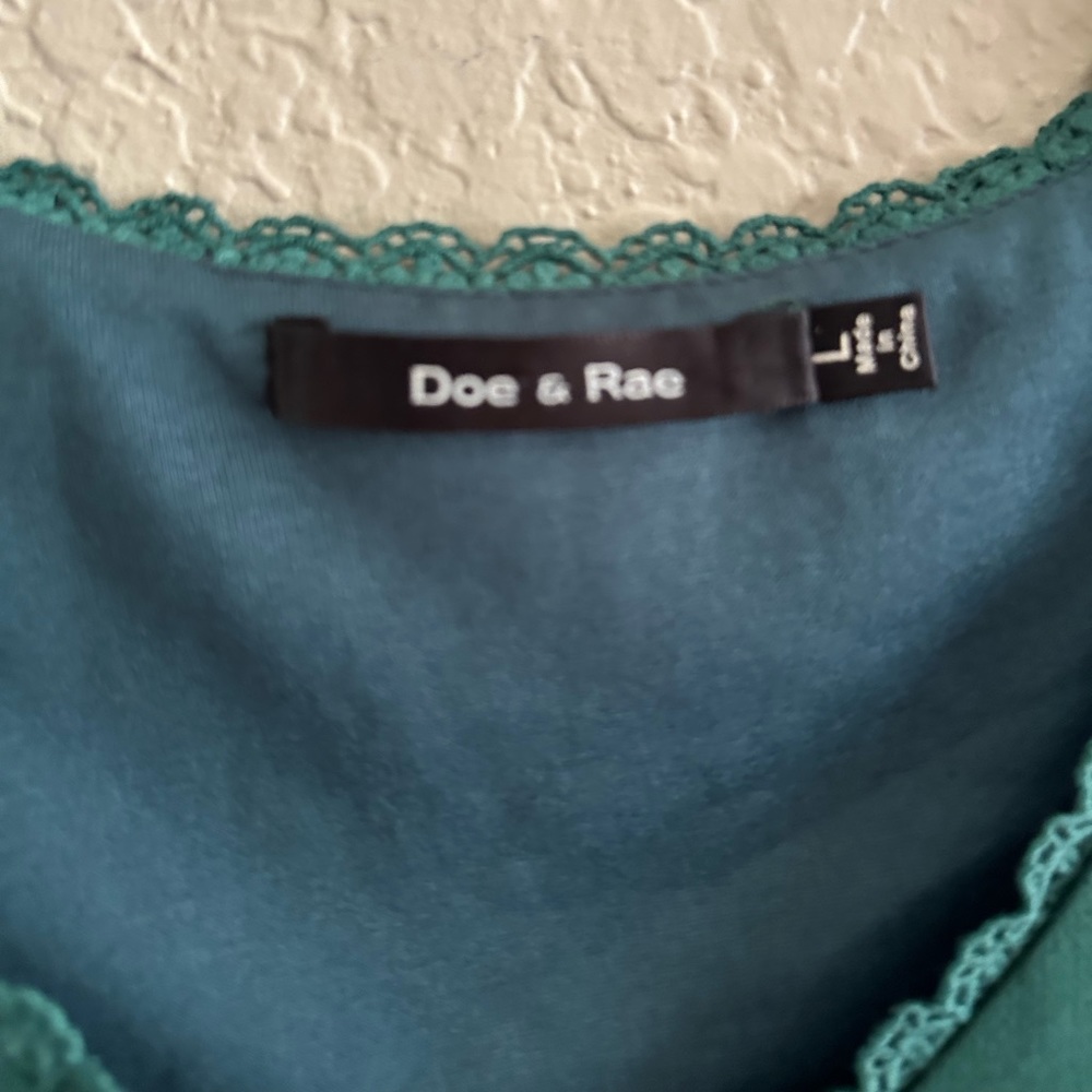 Doe & Rae Green Dress L - Picture 3 of 4